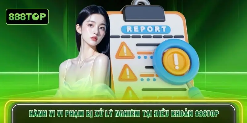 Hành vi vi phạm bị xử lý nghiêm tại điều khoản 888TOP